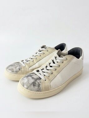 P448 Leather Sneakers Metallic Silver Toe EU 40 US 10